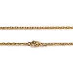 Chaîne d'occasion or 750 jaune maille forcat 63 cm - vue 3