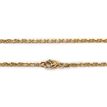 Used 750 yellow gold chain, 63 cm, forcat link