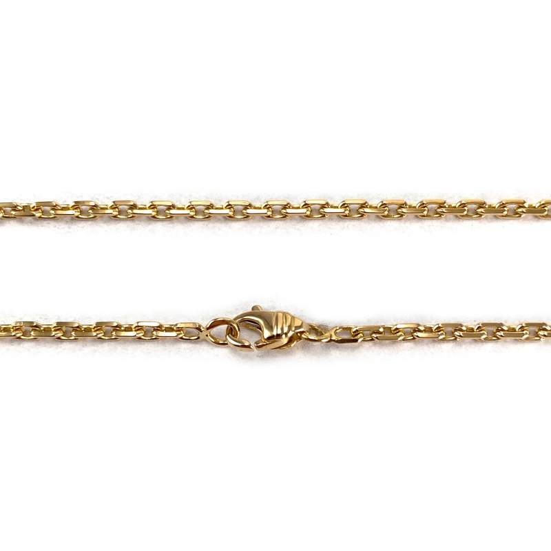 Chaîne d'occasion or 750 jaune maille forcat 63 cm - vue 3