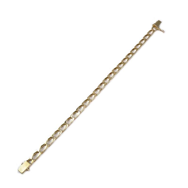 Bracelet d'occasion or 750 jaune maille cheval - vue 2