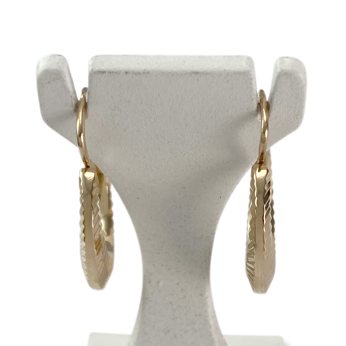 Second-hand 750 yellow gold hoop earrings
