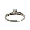 Solitaire second hand gold 375 white diamond - vue V1
