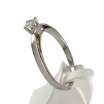 Solitaire d'occasion or 375 blanc diamant - vue 2