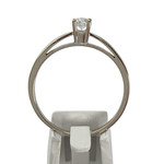 Solitaire d'occasion or 375 blanc diamant - vue 3