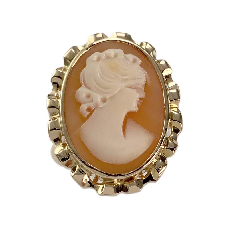 Bague d'occasion or 750 jaune camee - vue 1