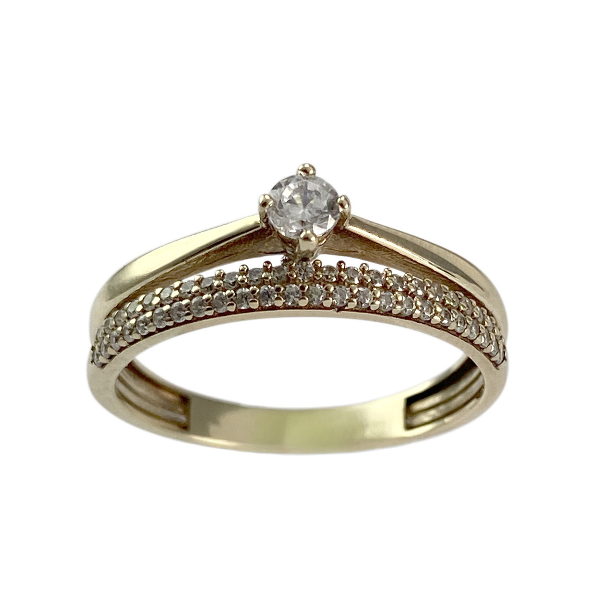 Bague d'occasion or 375 jaunezirconias