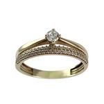 Bague d'occasion or 375 jaunezirconias - vue 1