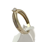 Bague d'occasion or 375 jaunezirconias - vue 2