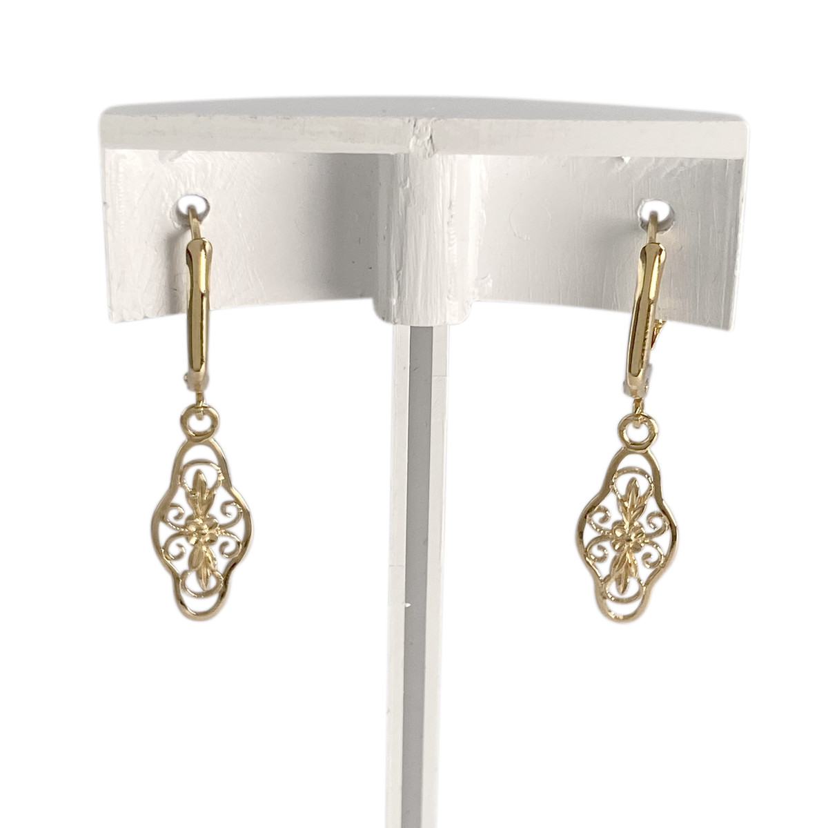 Boucles d'oreilles d'occasion or 750 jaune - vue 3