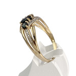 Bague d'occasion 2 ors 750 saphirs - vue 2