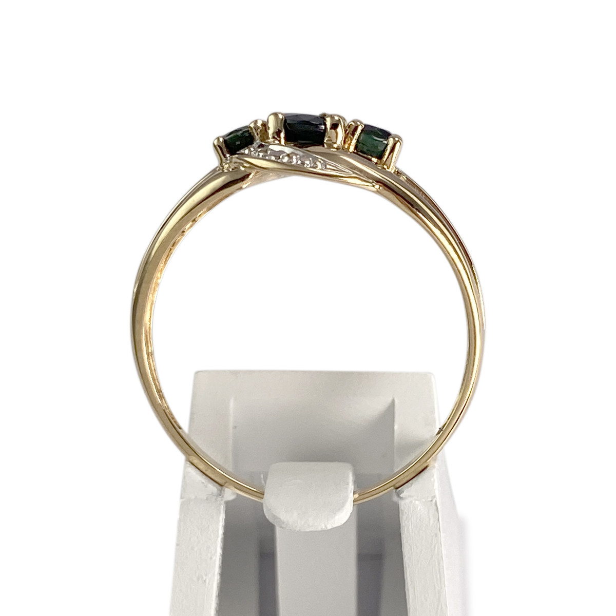 Bague d'occasion 2 ors 750 saphirs - vue 3