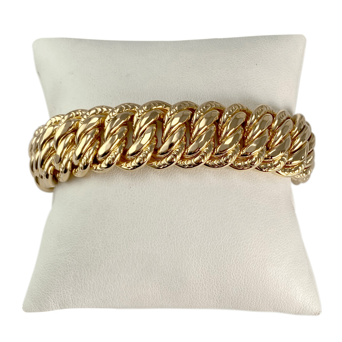 Bracelet d'occasion or 750 jaune maille américaine