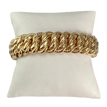 Second hand bracelet 750 yellow gold american mesh