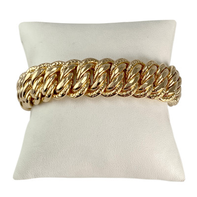 Bracelet d'occasion or 750 jaune maille américaine - vue 1