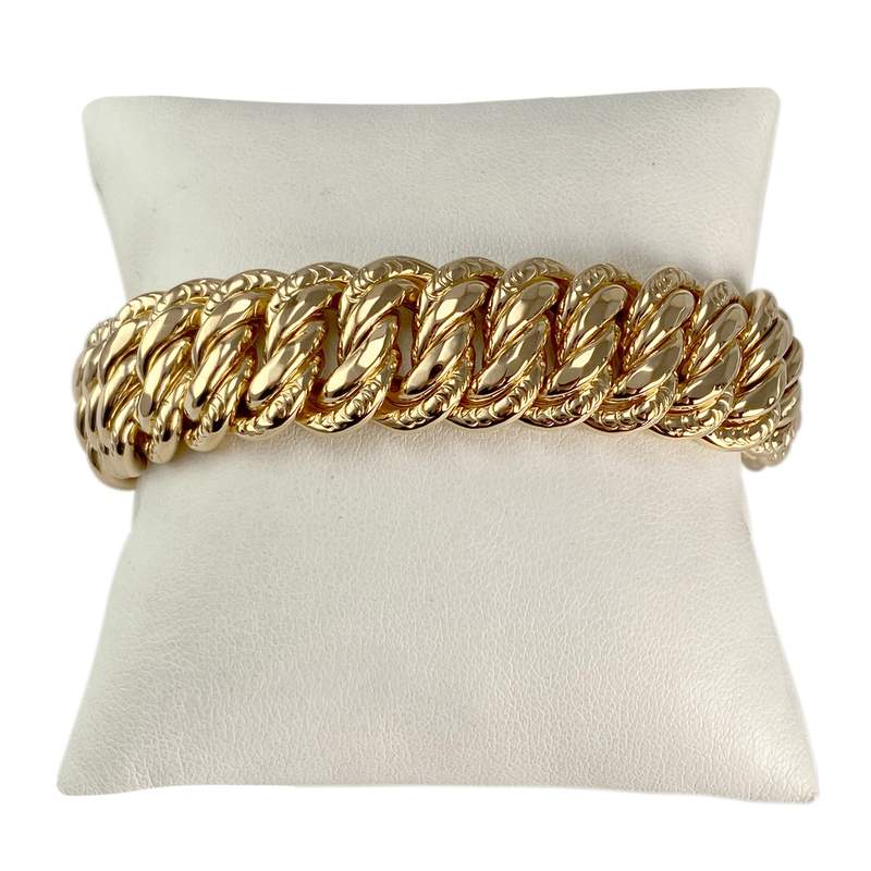 Bracelet d'occasion or 750 jaune maille américaine - vue 1
