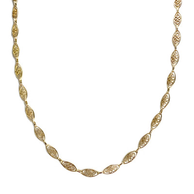 Collier d'occasion or 750 jaune filigrannes