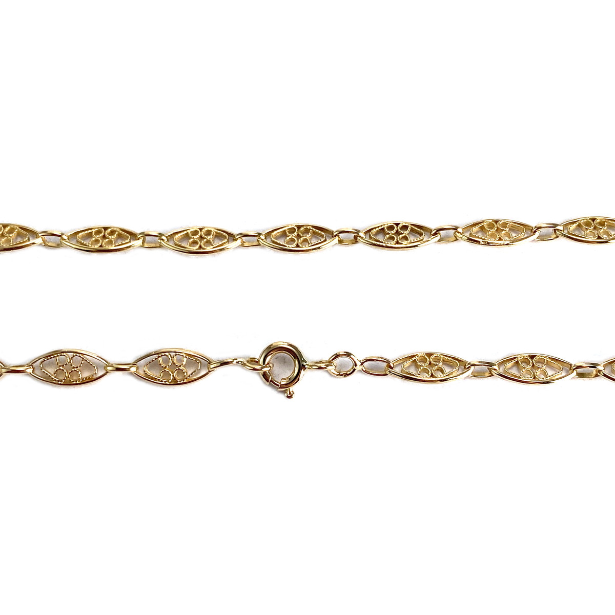 Collier d'occasion or 750 jaune filigrannes - vue 3