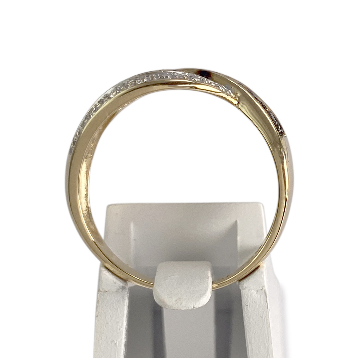 Bague d'occasion or 750 2 tons  diamants - vue 3