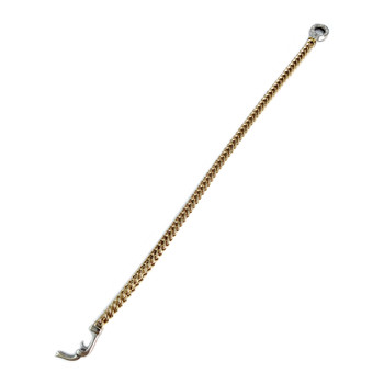 Bracelet d'occasion 2 ors 750 maille fantaisie diamant