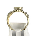 Bague d'occasion or 585 jaune diamants saphir - vue 3