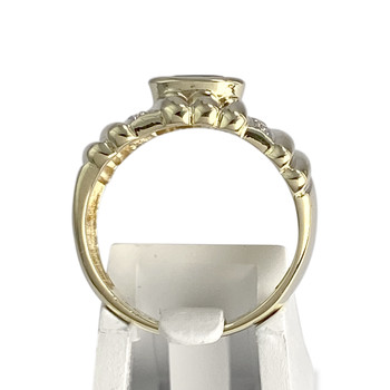 Bague d'occasion or 585 jaune diamants saphir