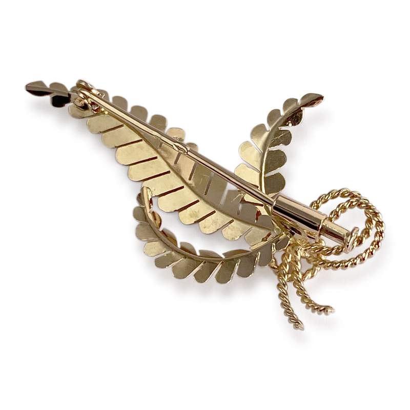 Tweedehands broche in 750 geel goud - bekijk 2