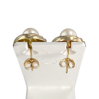 Boucles d'oreilles d'occasion or 750 jaune perle de culture