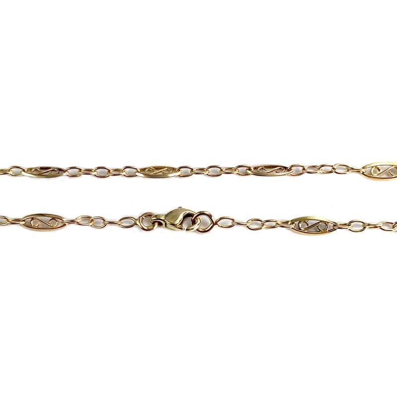 Chaîne d'occasion or 750 jaune maille filigrane 41,5 cm - vue 3