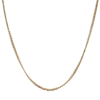 Tweedehands gouden ketting 750 gele maliënkolder 59.5 cm