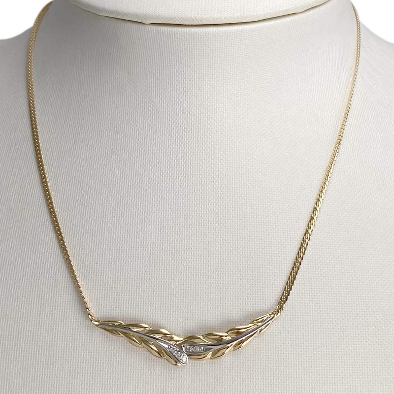 Collier d'occasion  or  2 tons 750 diamant - vue 2