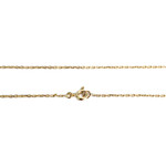 Collier d'occasion or 750 jaune maille forcat saphirs - vue 3