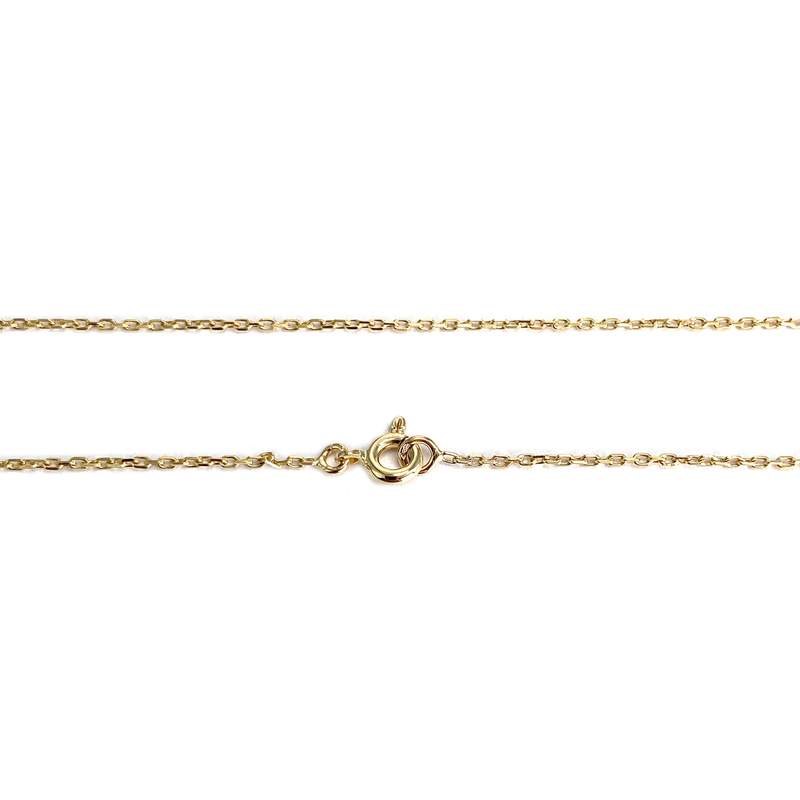 Collier d'occasion or 750 jaune maille forcat saphirs - vue 3