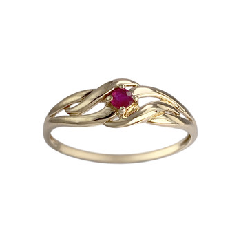 Bague d'occasion or 375 jaune rubis