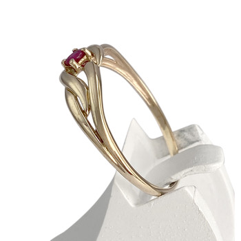 Bague d'occasion or 375 jaune rubis
