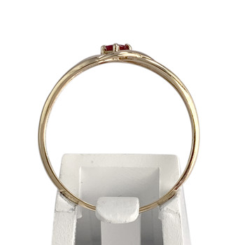 Bague d'occasion or 375 jaune rubis