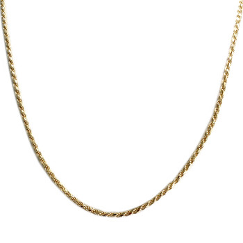 Chaîne d'occasion or 750 jaune maille corde 46 cm
