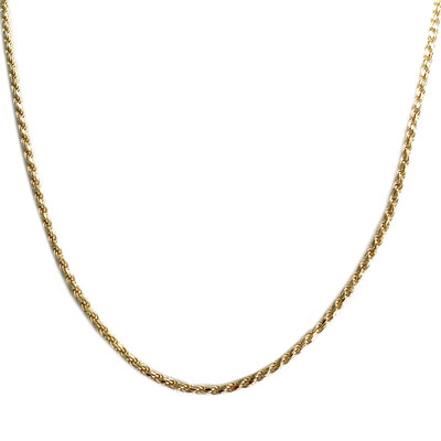 Chaîne d'occasion or 750 jaune maille corde 46 cm