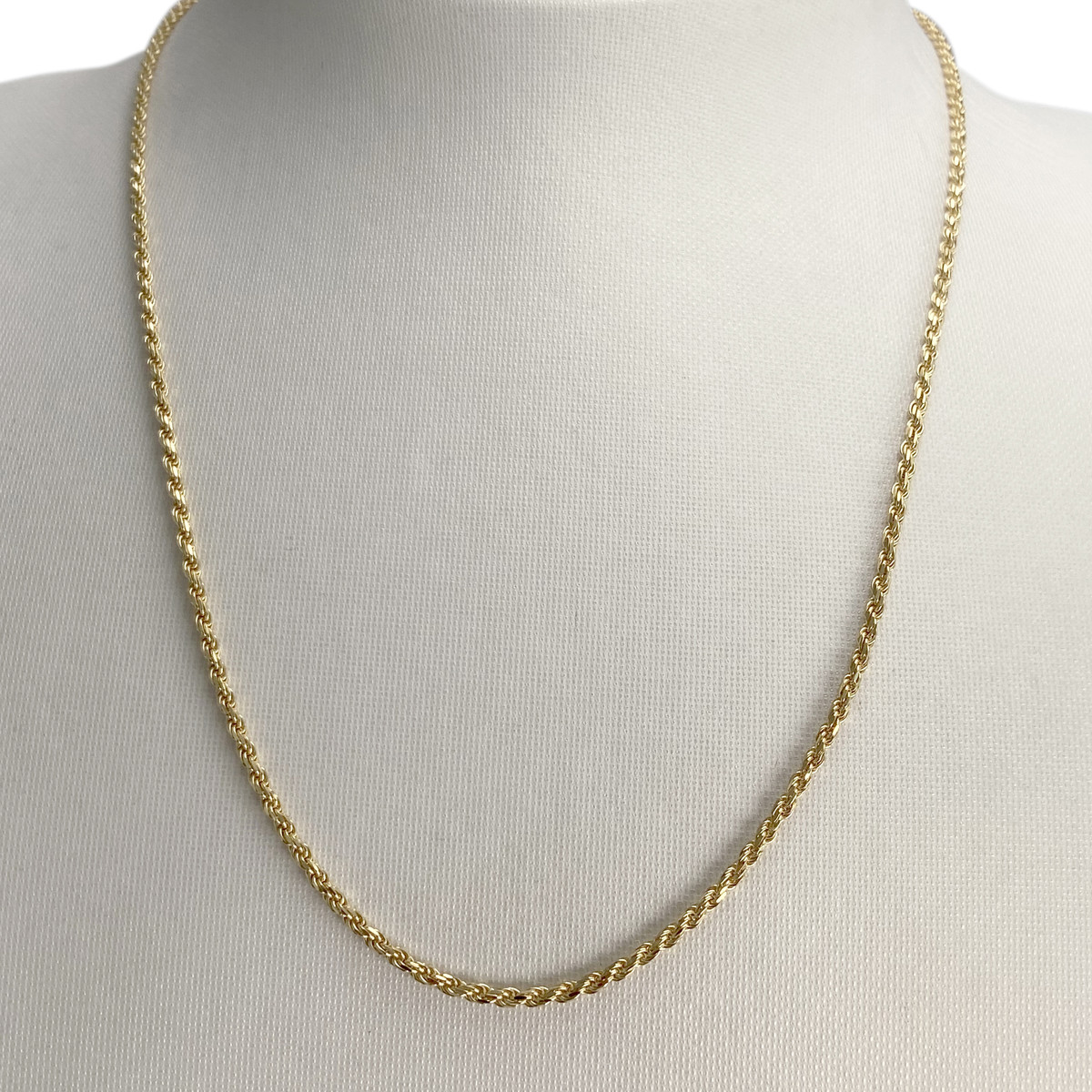 Chaîne d'occasion or 750 jaune maille corde 46 cm - vue 2