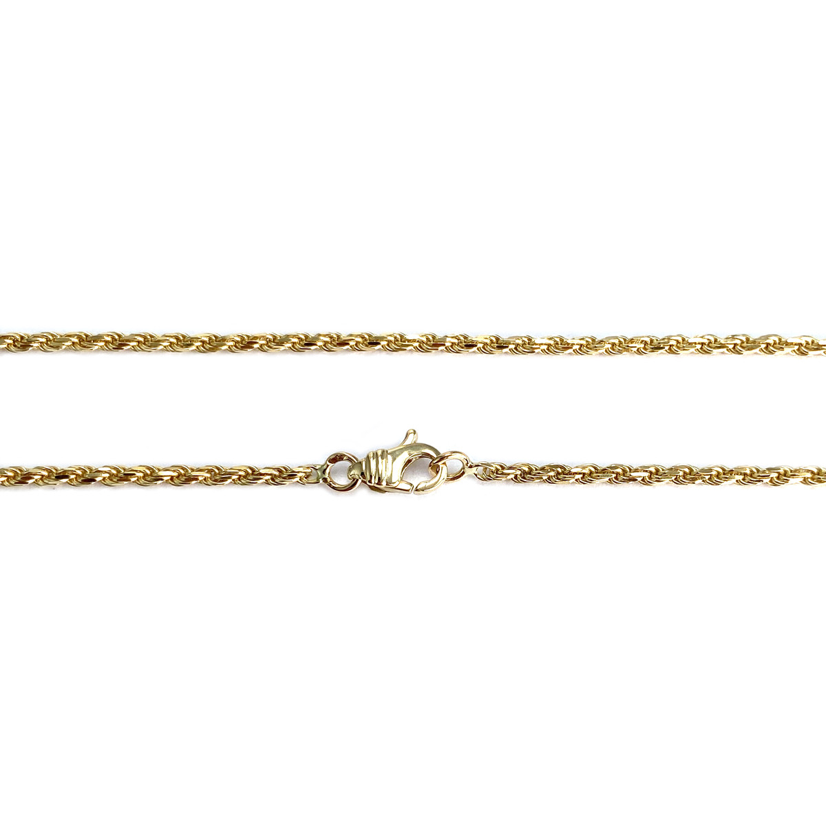 Chaîne d'occasion or 750 jaune maille corde 46 cm - vue 3