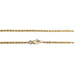Chaîne d'occasion or 750 jaune maille corde 46 cm - vue 3