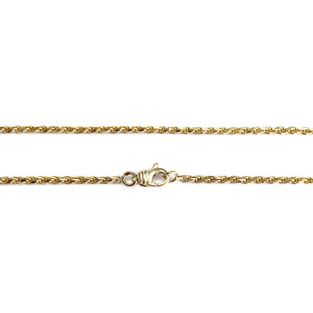 Chaîne d'occasion or 750 jaune maille corde 46 cm