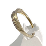 Bague d'occasion or 375 2 tons diamants - vue 2