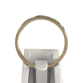 Second hand ring gold 375 2 tone diamonds