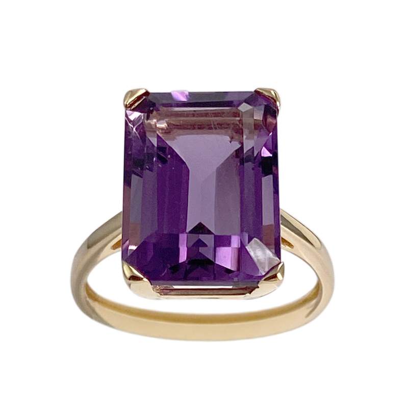 Bague d'occasion or 750 jaune amethyste - vue 1