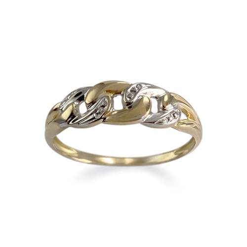 Bague d'occasion 2 tons or 750