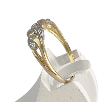 Bague d'occasion 2 tons or 750