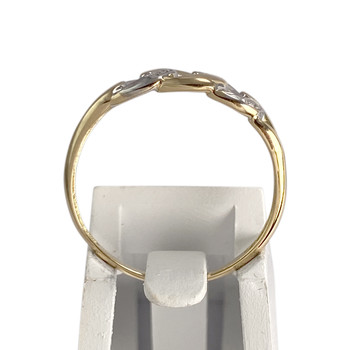 Bague d'occasion 2 tons or 750