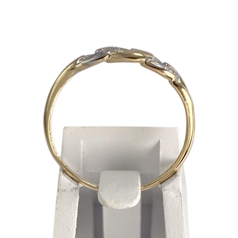 Pre-owned two-tone 750 gold ring - view 3