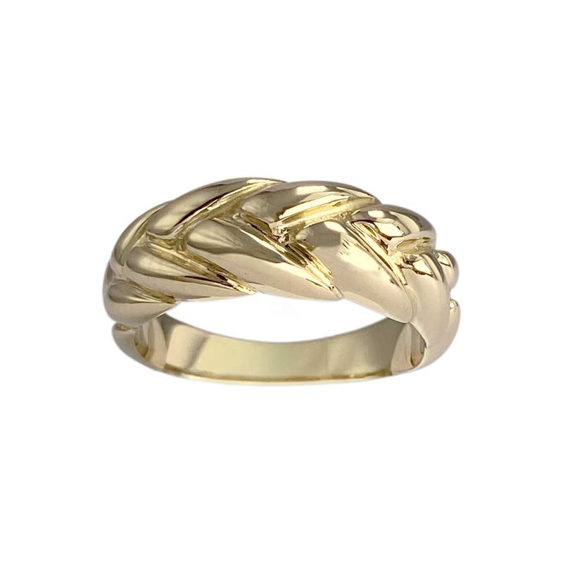 Bague d'occasion or 750 jaune tressée - vue 1