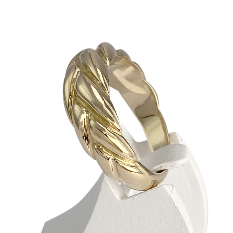 Bague d'occasion or 750 jaune tressée - vue 2